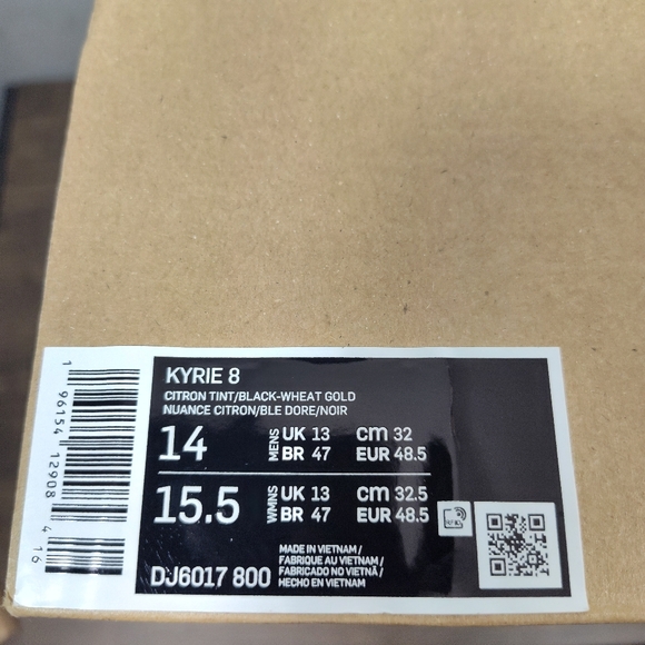 Nike Kyrie 8 Citron Tint Leopard Yellow Men's Size 14 Women's 15.5 DJ6017-800 - Picture 13 of 14